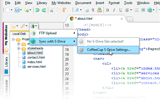 cuteftp pro vs coffee cup html